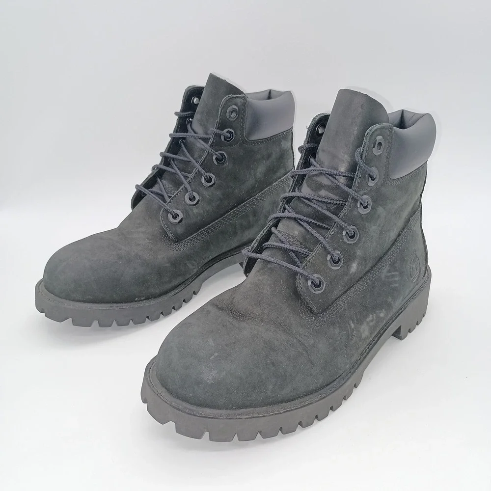 Timberland 6 Inch Premium Waterproof Boots Black Insulated 12907 Boys 4.5